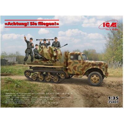 ICM Achtung! Sie fliegen! (Sd.Kfz.3b with 2 cm Flak 38 and crew) ICM Achtung! Sie fliegen! (Sd.Kfz.3b with 2 cm Flak 38 and crew)