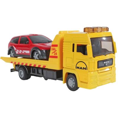 Kids Globe Farming Kids Globe Man Truck Bergungswagen mit Auto, 19 cm Kids Globe Farming Kids Globe Man Truck Bergungswagen mit Auto, 19 cm