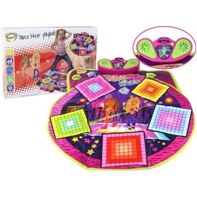 Lean Toys Batteriebetriebene Tanzmatte mit Licht und Sound 91x93cm Lean Toys Batteriebetriebene Tanzmatte mit Licht und Sound 91x93cm