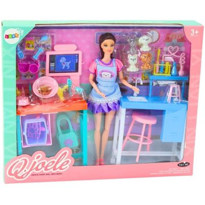 Lean Toys Tierarzt-Puppenset mit Zubehör Lean Toys Tierarzt-Puppenset mit Zubehör