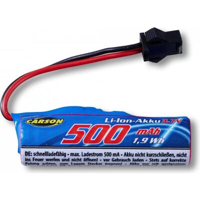 Carson 3,7V/500mAh Li-Ion: 500404280/81 JST (500 mAh, 3.70 V) Carson 3,7V/500mAh Li-Ion: 500404280/81 JST (500 mAh, 3.70 V)