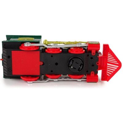 Lean Toys Weihnachtslokomotive-Lichter klingen grün, batteriebetrieben Lean Toys Weihnachtslokomotive-Lichter klingen grün, batteriebetrieben