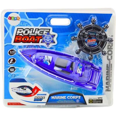 Lean Toys Łódź Polizei R/C 27MHz blaue Fernbedienung Lean Toys Łódź Polizei R/C 27MHz blaue Fernbedienung