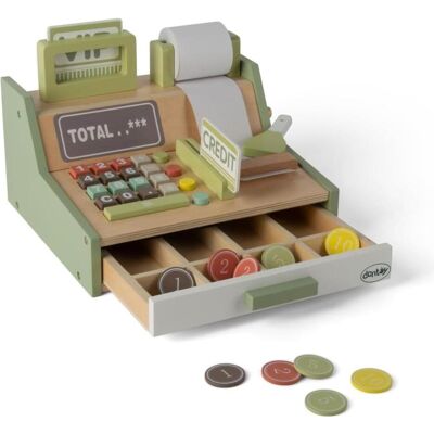 dantoy, Kaufladen Zubehör, Wooden Cash register set (4770) dantoy, Kaufladen Zubehör, Wooden Cash register set (4770)