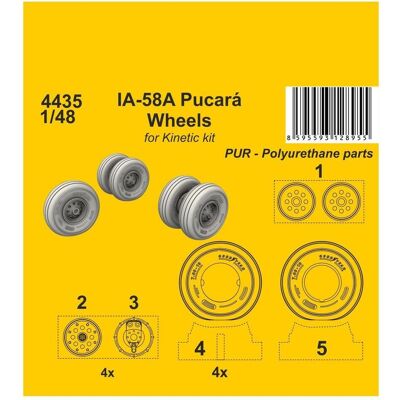 CMK IA-58A Pucara Wheels (Kinetic kit) CMK IA-58A Pucara Wheels (Kinetic kit)