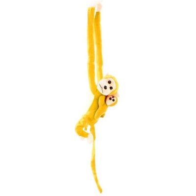 Lean Toys Leantoys Maskottchen Plüsch Affe mit Baby, gelb 90 cm (90 cm) Lean Toys Leantoys Maskottchen Plüsch Affe mit Baby, gelb 90 cm (90 cm)