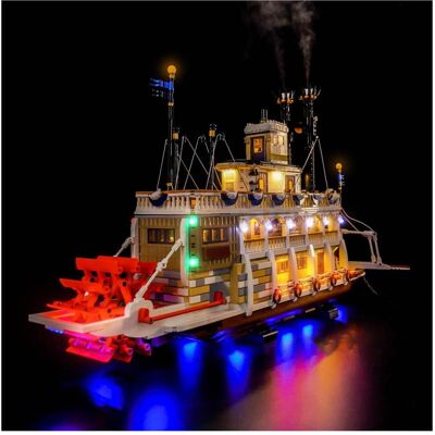 BrickBling LED Licht Set für LEGO Flussraddampfer (21356) inkl. Fernbedienung und Sprühmodul BrickBling LED Licht Set für LEGO Flussraddampfer (21356) inkl. Fernbedienung und Sprühmodul