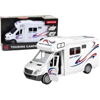 Lean Toys Weisser Camper mit Licht und Sound Lean Toys Weisser Camper mit Licht und Sound