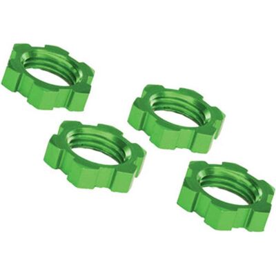 Traxxas Radmuttern, splined, 17mm, serrated (grün-eloxiert) (4) Traxxas Radmuttern, splined, 17mm, serrated (grün-eloxiert) (4)
