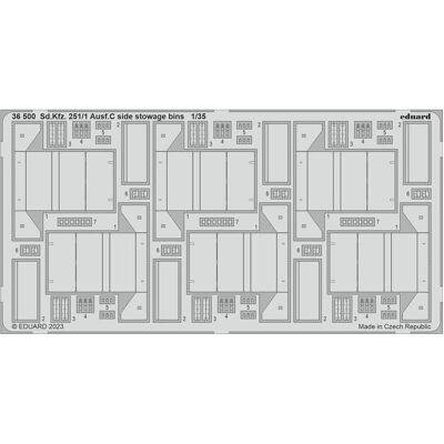 Eduard Sd.Kfz. 251/1 Ausf.C side stowage bins 1/35 ACADEMY Eduard Sd.Kfz. 251/1 Ausf.C side stowage bins 1/35 ACADEMY