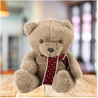 Lean Toys Lean Plüsch Maskottchen Umarmungen Grosser Teddybär Mit Schal Hellbraun 45Cm (45 cm) Lean Toys Lean Plüsch Maskottchen Umarmungen Grosser Teddybär Mit Schal Hellbraun 45Cm (45 cm)