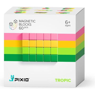 Pixio Tropic Magnetkonstruktionsteine - 60 Stück für kreative 3D-Modelle Pixio Tropic Magnetkonstruktionsteine - 60 Stück für kreative 3D-Modelle