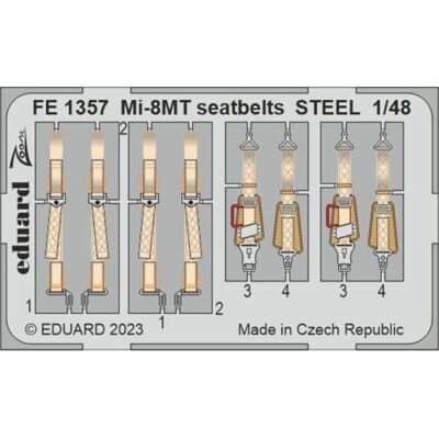 Eduard Mi-8MT seatbelts STEEL 1/48 TRUMPETER Eduard Mi-8MT seatbelts STEEL 1/48 TRUMPETER