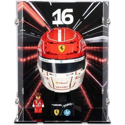 iDisplayit AcrylDisplay LEGO 43014 Scuderia Ferrari HP Charles Leclerc Helm, Hintergrundbild & schwarzer Boden iDisplayit AcrylDisplay LEGO 43014 Scuderia Ferrari HP Charles Leclerc Helm, Hintergrundbild & schwarzer Boden