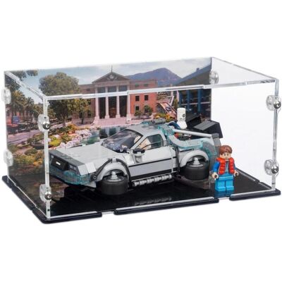 iDisplayit Acryl-Display für LEGO 77256 Zeitmaschine mit Uhrenturm Hintergrund & 2in1 Ständer iDisplayit Acryl-Display für LEGO 77256 Zeitmaschine mit Uhrenturm Hintergrund & 2in1 Ständer