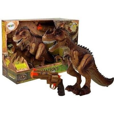 Lean Toys Bewegliche Dinosaurier-Tyrannosaurus-Dampfpistole mit Geräuschbeleuchtung und Gelb Lean Toys Bewegliche Dinosaurier-Tyrannosaurus-Dampfpistole mit Geräuschbeleuchtung und Gelb