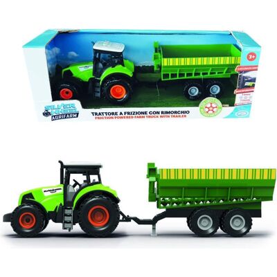 ODS Silver Wheel - Tractor with accessory for collecting wheat with friction, with lights and sounds mea ODS Silver Wheel - Tractor with accessory for collecting wheat with friction, with lights and sounds mea