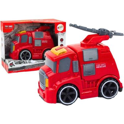 Lean Toys Feuerwehrauto mit Kanone, Rotlicht, Sound Lean Toys Feuerwehrauto mit Kanone, Rotlicht, Sound