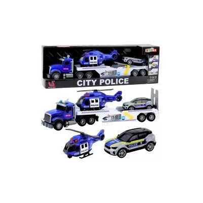 Lean Toys Polizeiwagen, Hubschrauber, Auto, Polizeiauto, Lichter, Geräusche Lean Toys Polizeiwagen, Hubschrauber, Auto, Polizeiauto, Lichter, Geräusche