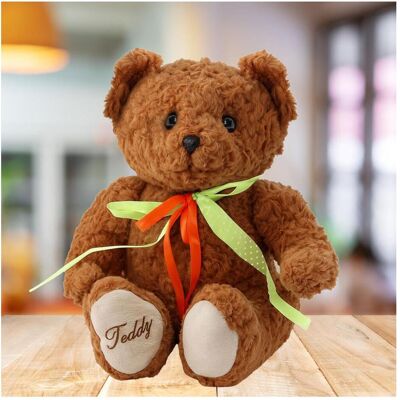Lean Toys Lean Plüsch Maskottchen Kuscheliger Teddybär Grün Und Rot Gekardet Braun 30Cm (30 cm) Lean Toys Lean Plüsch Maskottchen Kuscheliger Teddybär Grün Und Rot Gekardet Braun 30Cm (30 cm)