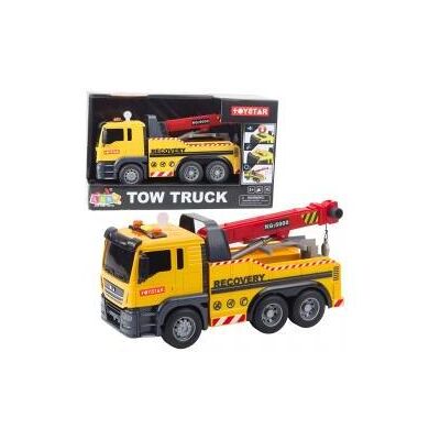 Lean Toys Bau-LKW mit einstellbaren Kranlichtern und Geräuschen, Gelb Lean Toys Bau-LKW mit einstellbaren Kranlichtern und Geräuschen, Gelb