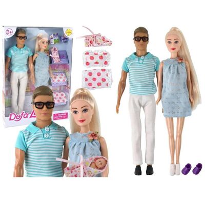 Lean Toys Puppe Familie Junge Mädchen blonde Haare Schwangerschaft Lean Toys Puppe Familie Junge Mädchen blonde Haare Schwangerschaft
