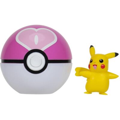 Jazwares Pokémon Clip'n'Go Poké Balls Pikachu weiblich & Sympaball Jazwares Pokémon Clip'n'Go Poké Balls Pikachu weiblich & Sympaball