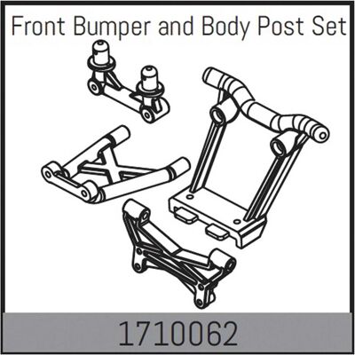 Absima mamba 7: front bumper and body post set Absima mamba 7: front bumper and body post set