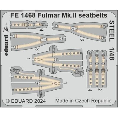 Eduard Fulmar Mk.II seatbelts STEEL Eduard Fulmar Mk.II seatbelts STEEL