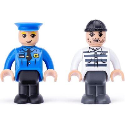Woody Wagenset für Zug - Polizei, 4-teilig Woody Wagenset für Zug - Polizei, 4-teilig