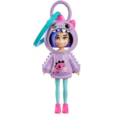 Mattel Polly Pocket Κούκλα Μινιατούρα - με Φουτεράκι Δεινοσαυράκι για 4+ ετών HRD62 Mattel Polly Pocket Κούκλα Μινιατούρα - με Φουτεράκι Δεινοσαυράκι για 4+ ετών HRD62