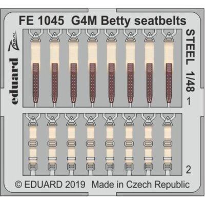 Eduard G4M Betty seatbelts STEEL for Tamiya Eduard G4M Betty seatbelts STEEL for Tamiya