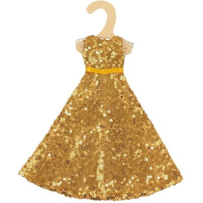 Heless Modepuppen-Kleid Pailettenkleid Goldstar bis 29cm Heless Modepuppen-Kleid Pailettenkleid Goldstar bis 29cm
