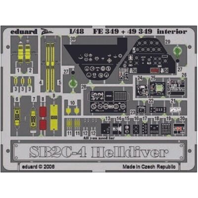 Eduard SB2C-4 Helldiver interior Für Revell-Monogram Bausatz Eduard SB2C-4 Helldiver interior Für Revell-Monogram Bausatz