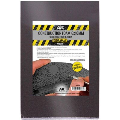AK Interactive CONSTRUCTION FOAM 6&10MM - BLUE FOAM 195 x 295 MM (2 SHEETS) AK Interactive CONSTRUCTION FOAM 6&10MM - BLUE FOAM 195 x 295 MM (2 SHEETS)