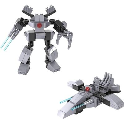 Lobbes Transform-Roboter/Raumschiff-Bausatz – 81-teilig Lobbes Transform-Roboter/Raumschiff-Bausatz – 81-teilig
