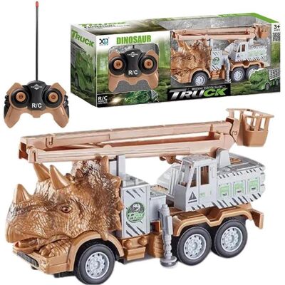 Dinosaurier LKW - Fernsteuerung mit Kran und Korb - Baustellen Spielzeug Dinosaurier LKW - Fernsteuerung mit Kran und Korb - Baustellen Spielzeug