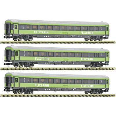 Fleischmann 6260086 N 3-tlg. Set 2: Reisezugwagen, FlixTrain (Spur N) Fleischmann 6260086 N 3-tlg. Set 2: Reisezugwagen, FlixTrain (Spur N)
