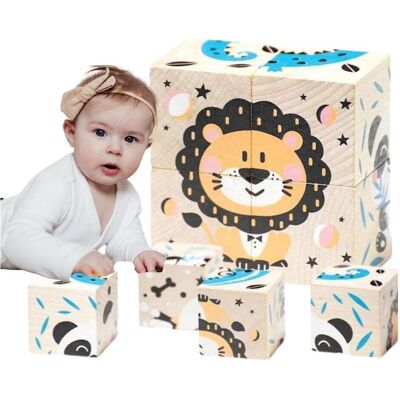 Magni Holzklötzchen-Set Tiere Magni Holzklötzchen-Set Tiere
