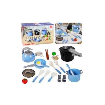 Lean Toys Geschirr und Töpfe mit Küchenzubehör Lean Toys Geschirr und Töpfe mit Küchenzubehör