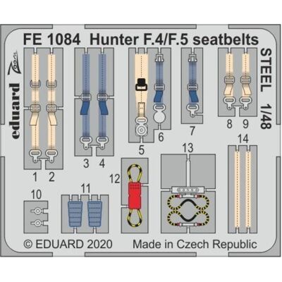 Eduard Hunter F.4/F.5 seatbelts STEEL for Airfix Eduard Hunter F.4/F.5 seatbelts STEEL for Airfix