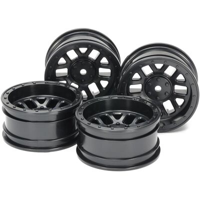 Tamiya CC-02 12-Sp.-Felgen 26mm (4) Sw. Offset+6 Tamiya CC-02 12-Sp.-Felgen 26mm (4) Sw. Offset+6