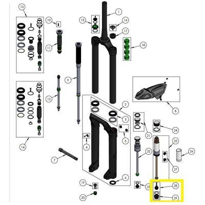 DVO Bodenschraubenkit Lufteinheit OTT, Onyx 38 D1 OTT DVO Bodenschraubenkit Lufteinheit OTT, Onyx 38 D1 OTT