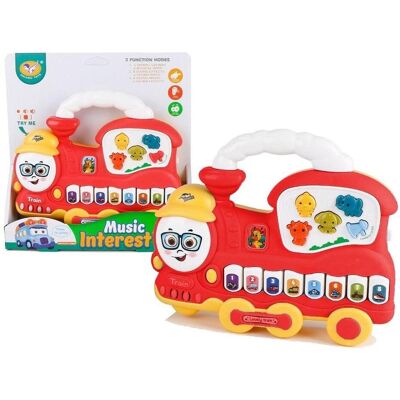 Lean Toys Interaktives Klavier, Lokomotivgeräusche, Tiere, Fahrzeuggeräusche, Melodien, Rot Lean Toys Interaktives Klavier, Lokomotivgeräusche, Tiere, Fahrzeuggeräusche, Melodien, Rot