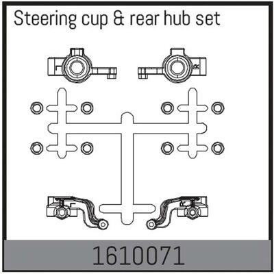 Absima steering cup & rear hub set Absima steering cup & rear hub set