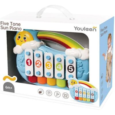 Lean Toys Pädagogisches Fünfklangklavier für Kleinkinder, Blue Sunshine Lean Toys Pädagogisches Fünfklangklavier für Kleinkinder, Blue Sunshine