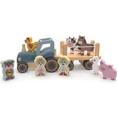 Trefl Holzspielzeug - Babytraktor und Teddybär Trefl Holzspielzeug - Babytraktor und Teddybär