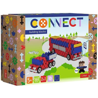 Trefl Klocki Connect - Autobus / Auto z naczepą M Trefl Klocki Connect - Autobus / Auto z naczepą M