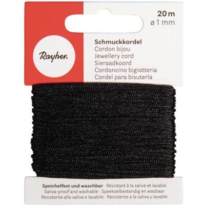 Rayher Schmuckkordel, schwarz, 20 m Rayher Schmuckkordel, schwarz, 20 m