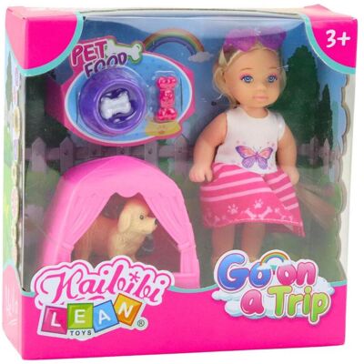 Lean Toys Lean Mini-Puppen-Set Mit Hundezelt Und Zubehör Lean Toys Lean Mini-Puppen-Set Mit Hundezelt Und Zubehör